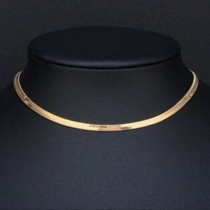 18K Gold Plated Herringbone Necklace